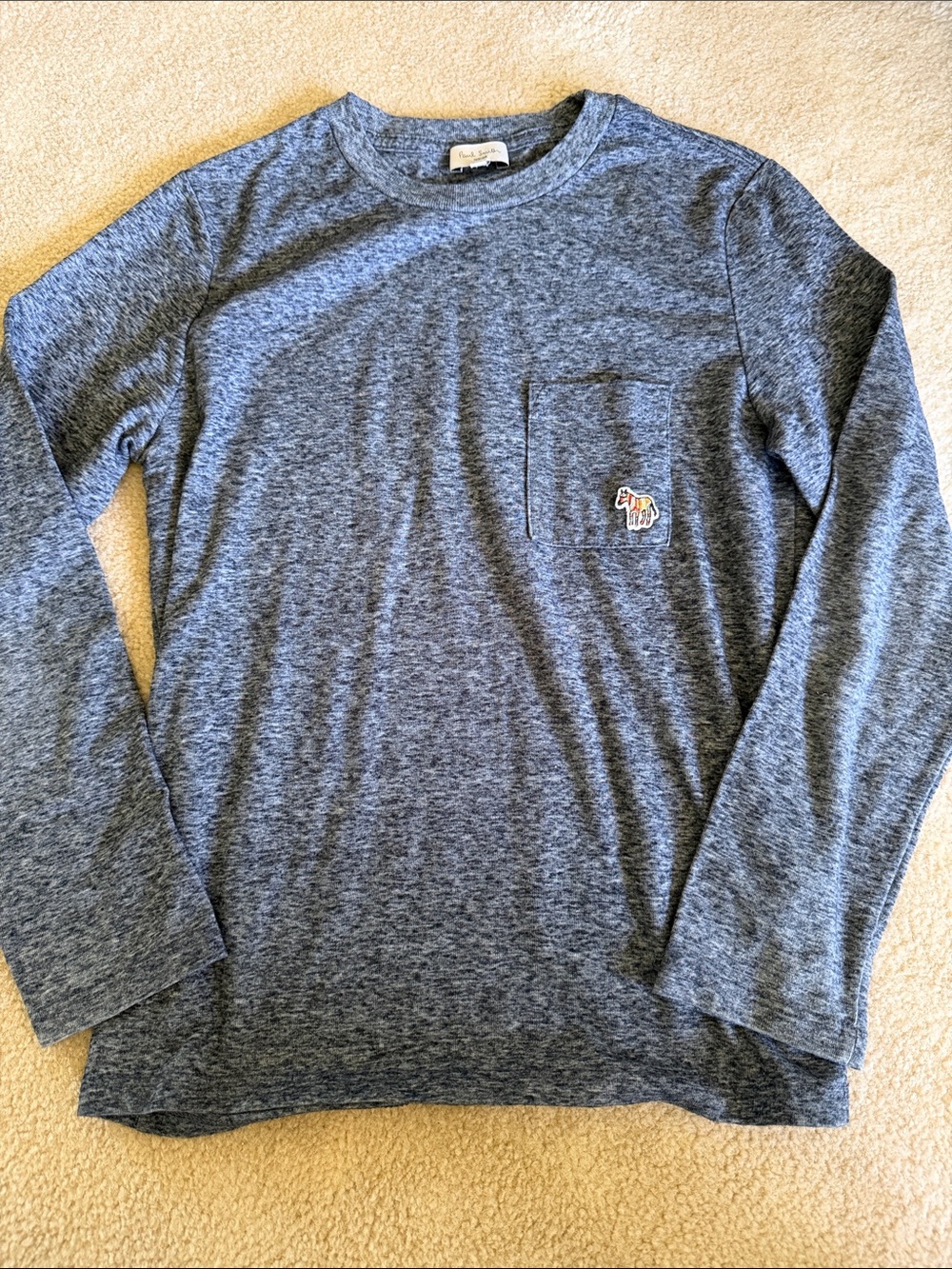 Paul Smith Junior Heather Blue Crewneck Tee